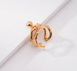 Labradorite Moonstone Ring | S925 Sterling Silver, Adjustable, Irregular Design