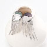 Modern Shell Fringe Earrings | S925 Sterling Silver, Vintage Gold / White Gold