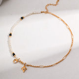 Celestial Pearl Necklace | S925 Sterling Silver, Vintage Gold / White Gold