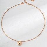 Minimalist Polished Pendant Necklace | S925 Sterling Silver, Vintage Gold