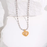 Heart Charm Necklace | S925 Sterling Silver, Two-Tone Gold & Silver