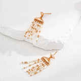Silver Shell Tassel Earrings | S925 Sterling Silver, Vintage Gold / White Gold