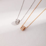 Mother of Pearl Bead Necklace | S925 Sterling Silver, Vintage Gold / White Gold