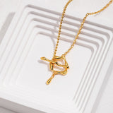 Sculptural Toggle Necklace | S925 Sterling Silver, Vintage Gold