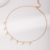 Zircon Drop Necklace | S925 Sterling Silver, Vintage Gold / White Gold