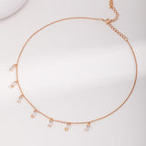 Zircon Drop Necklace | S925 Sterling Silver, Vintage Gold / White Gold