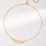 Geometric Bar Necklace | S925 Sterling Silver, Vintage Gold