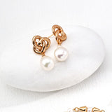 Vintage Serpent Totem Earrings | 925 Silver with Natural Baroque Pearls