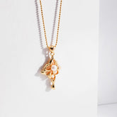 Fluid Form Pearl Necklace | S925 Sterling Silver, Silver / Vintage Gold