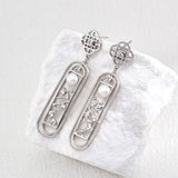 Elegant Baroque Pearl & Zircon Drop Earrings | S925 Sterling Silver