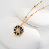 Lapis Lazuli Necklace | S925 Sterling Silver, Vintage Gold