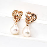 Vintage Serpent Totem Earrings | 925 Silver with Natural Baroque Pearls