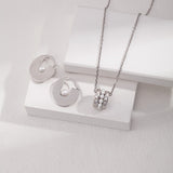 Mother of Pearl Bead Necklace | S925 Sterling Silver, Vintage Gold / White Gold