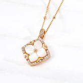 Mother-of-Pearl Clover Necklace