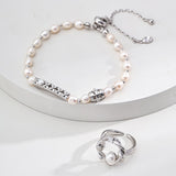 Pearl Bracelet | S925 Sterling Silver, Vintage Gold / White Gold