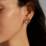 Heart-Shaped Pearl Earrings | S925 Sterling Silver, Vintage Gold