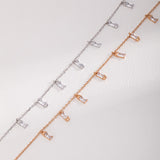 Zircon Drop Necklace | S925 Sterling Silver, Vintage Gold / White Gold