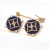 Lapis Lazuli Star Stud Earrings