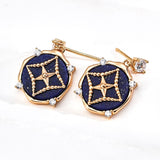Lapis Lazuli Star Stud Earrings