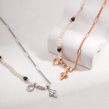 Celestial Pearl Necklace | S925 Sterling Silver, Vintage Gold / White Gold