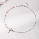 Liquid Flow Pearl Necklace | S925 Sterling Silver, Vintage Gold / White Gold