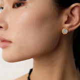 Vintage Zircon Stud Earrings