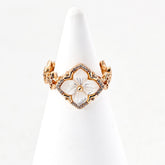 Mother-of-Pearl Clover Ring