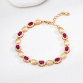 Ruby Red Zircon Bracelet