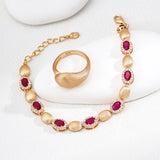 Ruby Red Zircon Bracelet