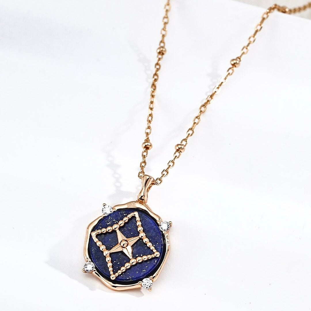 Lapis Lazuli Star Pendant Necklace