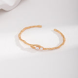 Pearl Cuff Bracelet | S925 Sterling Silver, Natural Pearls, Vintage Gold