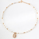 Vintage Pearl Cameo Necklace