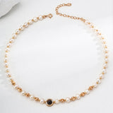 Tiger’s Eye & Pearl Necklace | S925 Sterling Silver, Vintage Gold