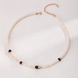 Enamel Pearl Necklace | S925 Sterling Silver, Vintage Gold