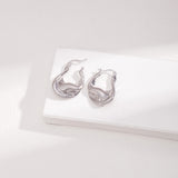 Fluid Hoop Earrings | S925 Sterling Silver, Vintage Gold / White Gold