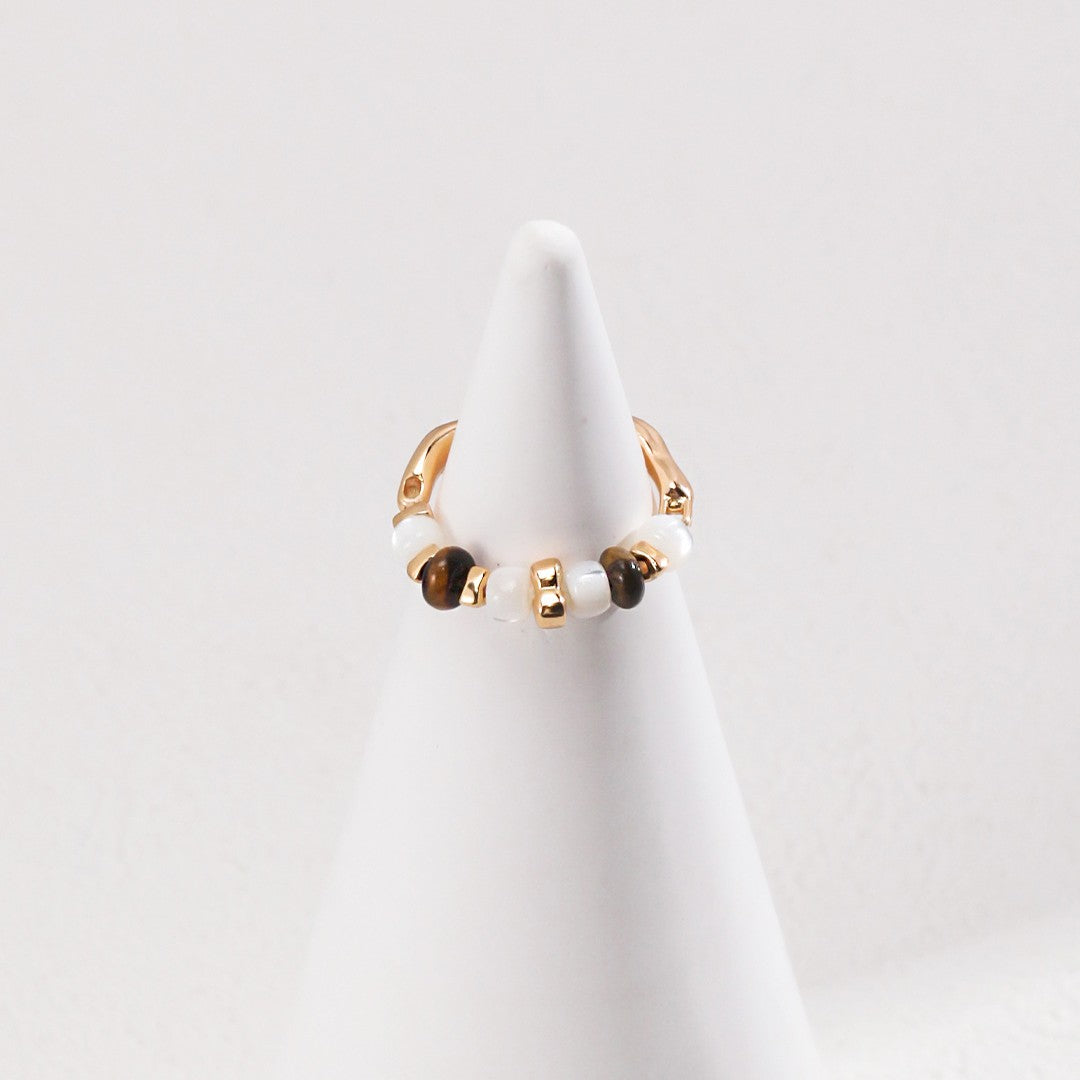 Tiger Eye Ring | S925 Sterling Silver, Vintage Gold