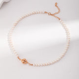 Floral Cluster Pearl Necklace | S925 Sterling Silver, Vintage Gold / White Gold