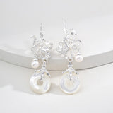 Taihu Stone Inspired Pearl & Shell Earrings | S925 Sterling Silver