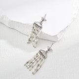 Silver Shell Tassel Earrings | S925 Sterling Silver, Vintage Gold / White Gold