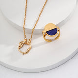 Minimalist Loop Necklace | S925 Sterling Silver, Vintage Gold