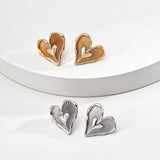 Heart-Shaped Textured Earrings | S925 Sterling Silver