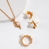 Teardrop Pearl Necklace | S925 Sterling Silver, Vintage Gold