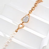 Pearl & Silver Inlay Bracelet | S925 Sterling Silver, Vintage Gold