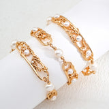 Oriental Window Pearl Bracelet | S925 Sterling Silver, Vintage Gold / White Gold