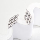 Geometric Oval Cluster Earrings | S925 Sterling Silver, Vintage Gold