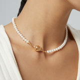 Floral Cluster Pearl Necklace | S925 Sterling Silver, Vintage Gold / White Gold