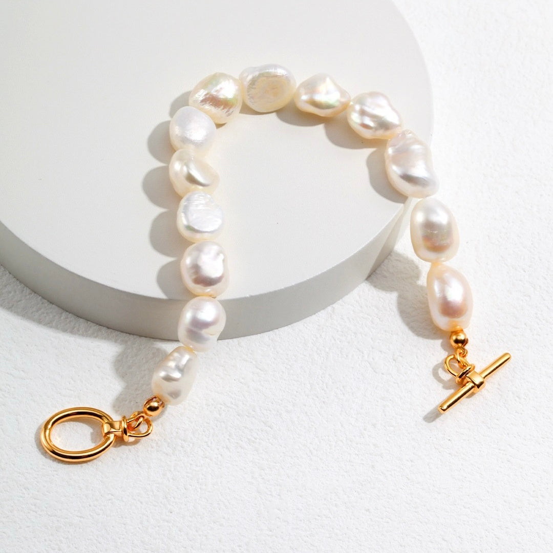 Baroque Pearl Toggle Bracelet