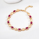 Ruby Red Zircon Bracelet